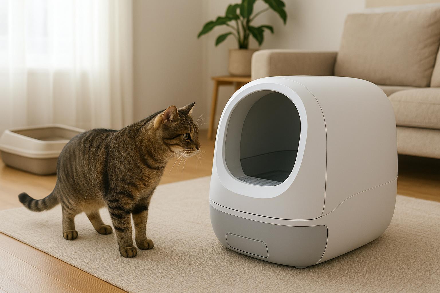 Gatto e lettiera autopulente: come scegliere il modello giusto e abituarlo senza stress