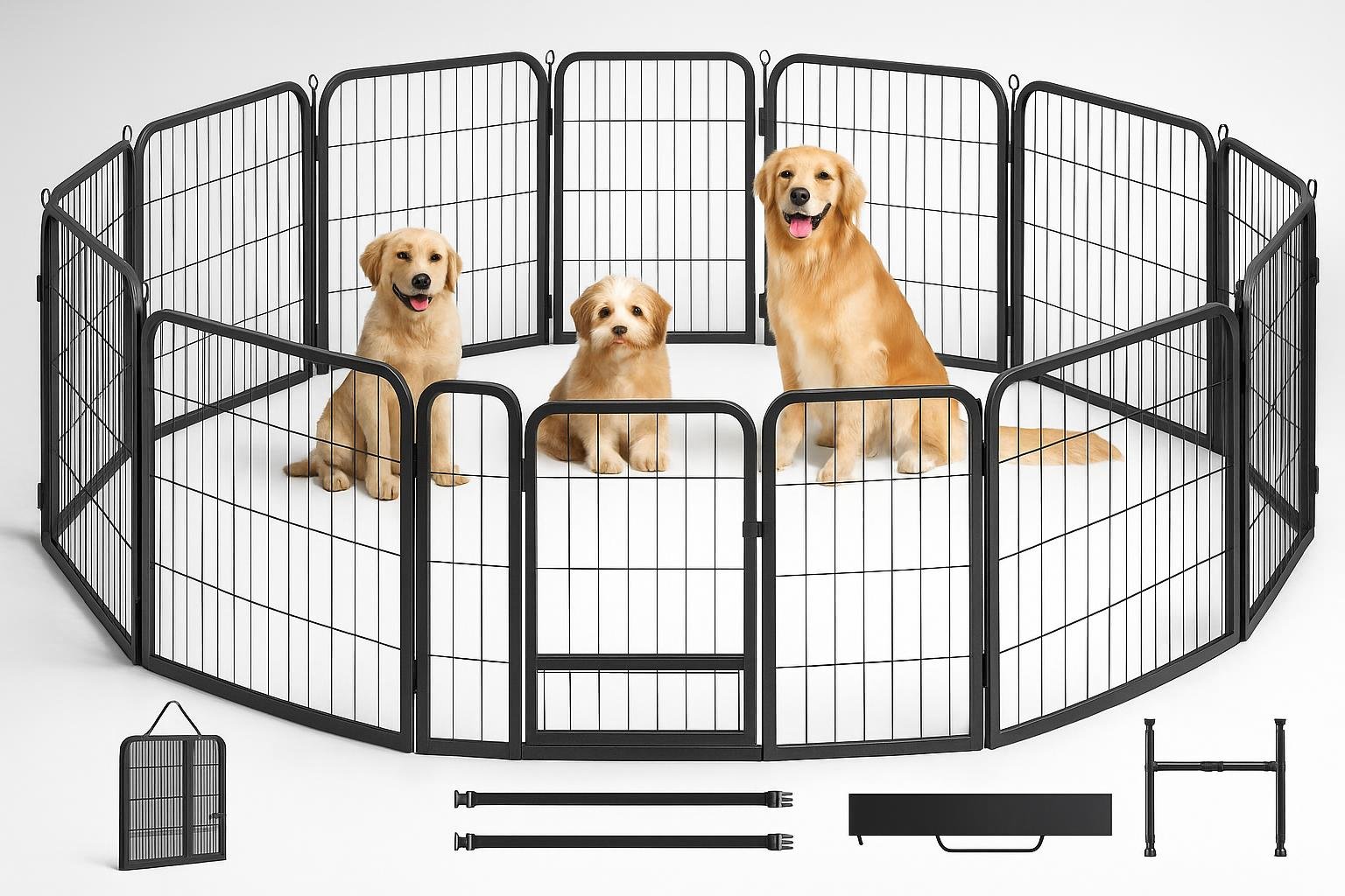 Recinto per cani Yaheetech 16 pannelli, soluzione modulare da giardino ora a prezzo ribassato