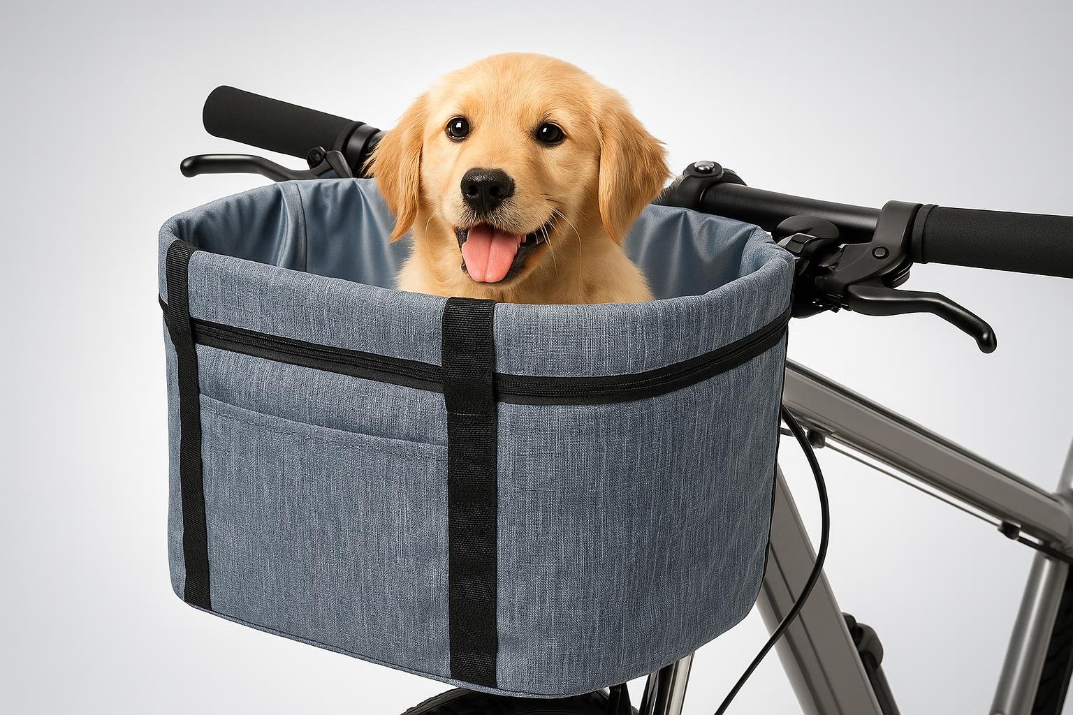 Cestino anteriore Goldmiky per bici, trasportare cani e gatti piccoli in città con un accessorio smart