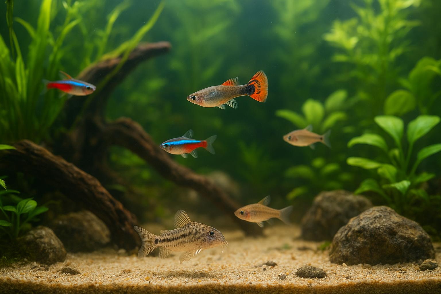 Piccoli pesci per acquari di comunità: come creare un gruppo equilibrato e pacifico