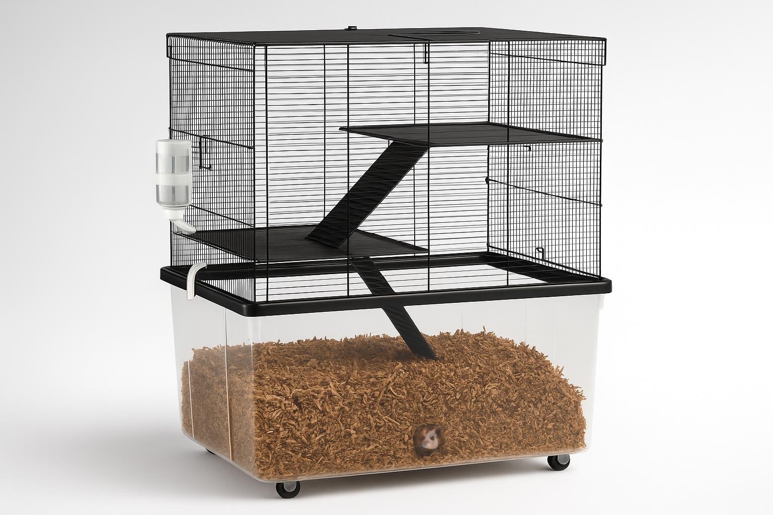 PawHut gabbia a 3 livelli per criceti e gerbilli, minimo storico per una casetta completa