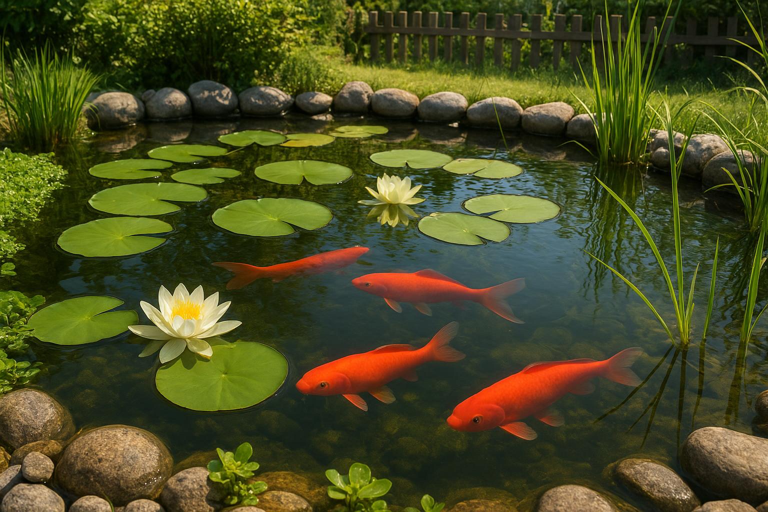 Pesci rossi in laghetto da giardino: come allestire e mantenere uno spazio sicuro per tutta la famiglia