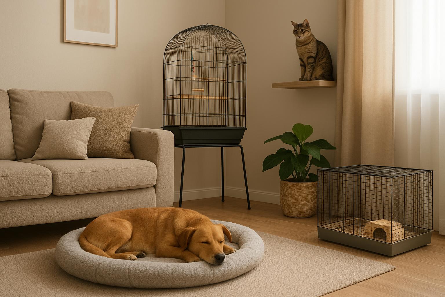 Vivere con più specie insieme: organizzare casa per cani, gatti, uccelli e piccoli roditori senza stress