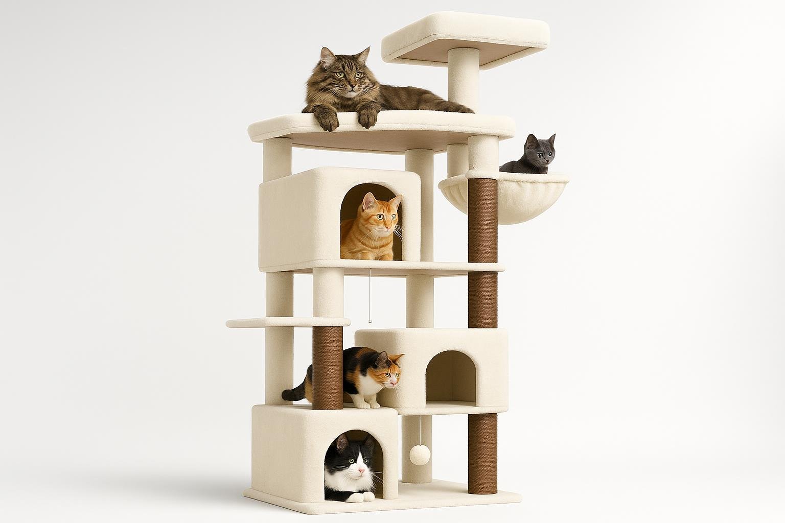 Globlazer tiragraffi XXL alto 203 cm, un condominio verticale per famiglie con più gatti