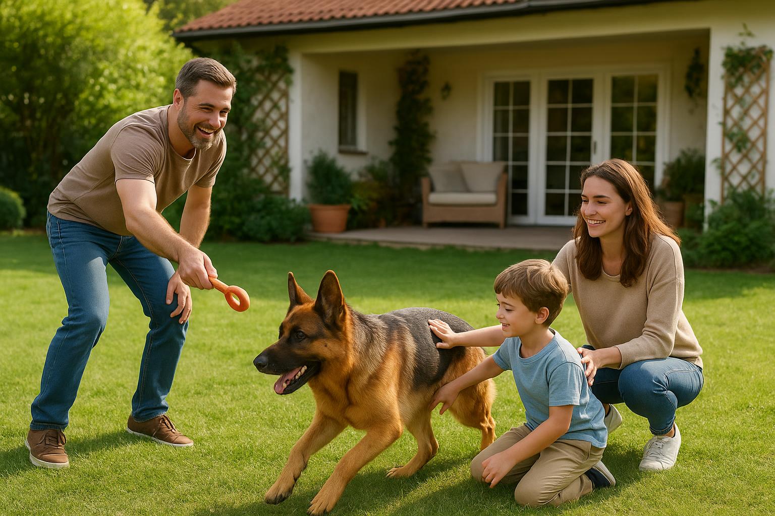 Cane da pastore tedesco in famiglia moderna: attività mentali e fisiche per un equilibrio quotidiano