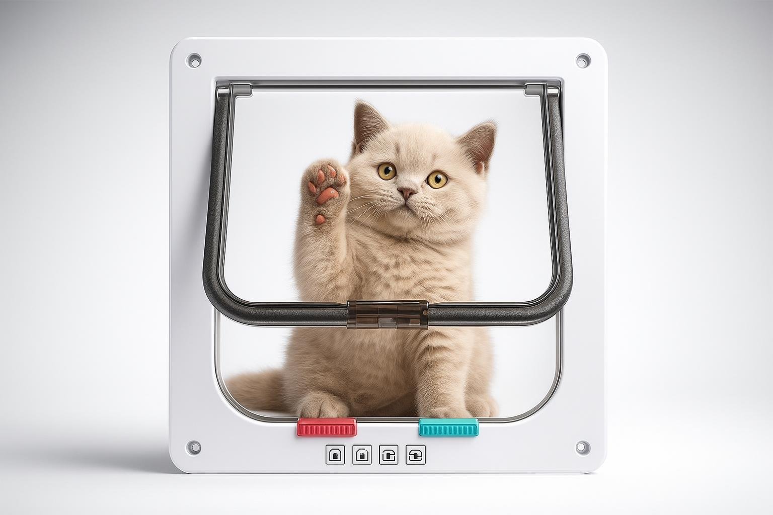 Sportello magnetico Sailnovo a 4 vie per gatti e cani piccoli: più libertà di movimento tra casa e giardino