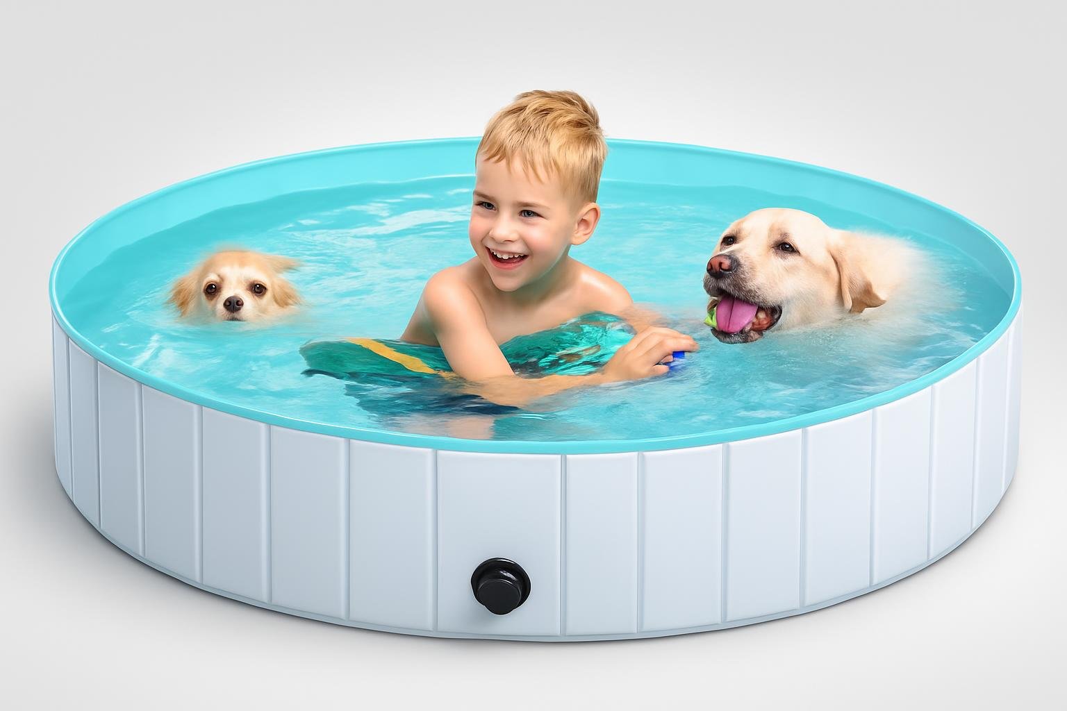 Piscina pieghevole per cani lunaoo, soluzione pratica per il bagno estivo in giardino
