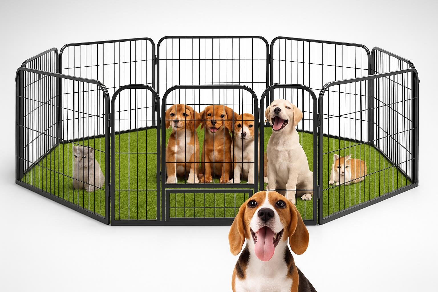 Recinto per cani e cuccioli tectake in super promo su Amazon, soluzione modulare per giardino e interno