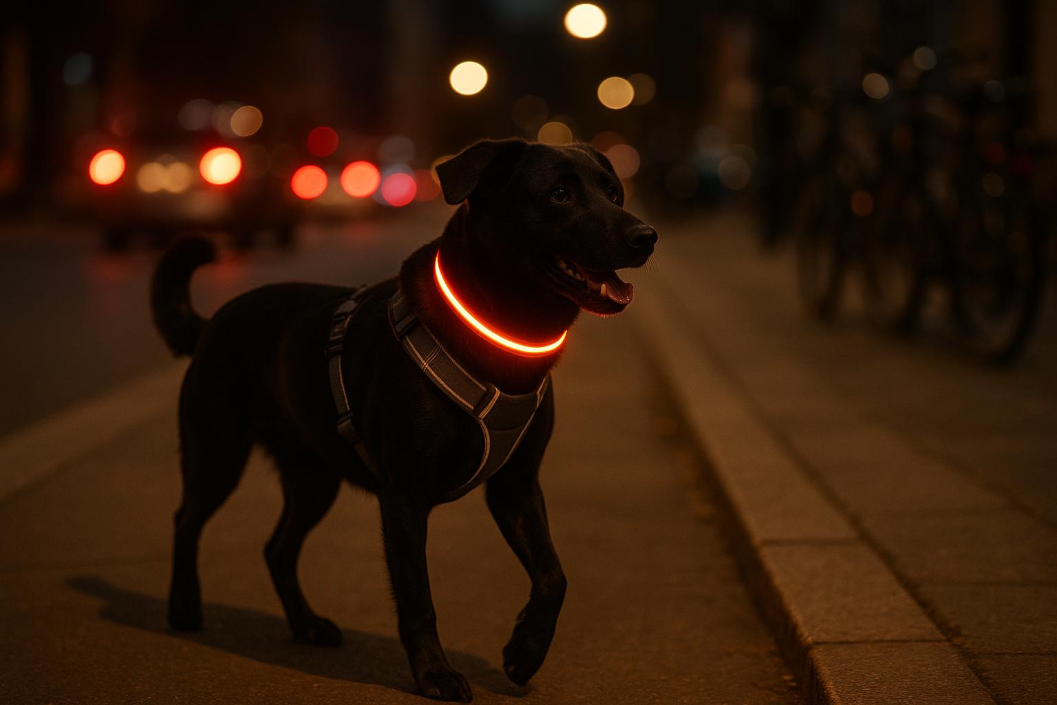 Collari luminosi e riflettenti per cani: sicurezza nelle passeggiate serali