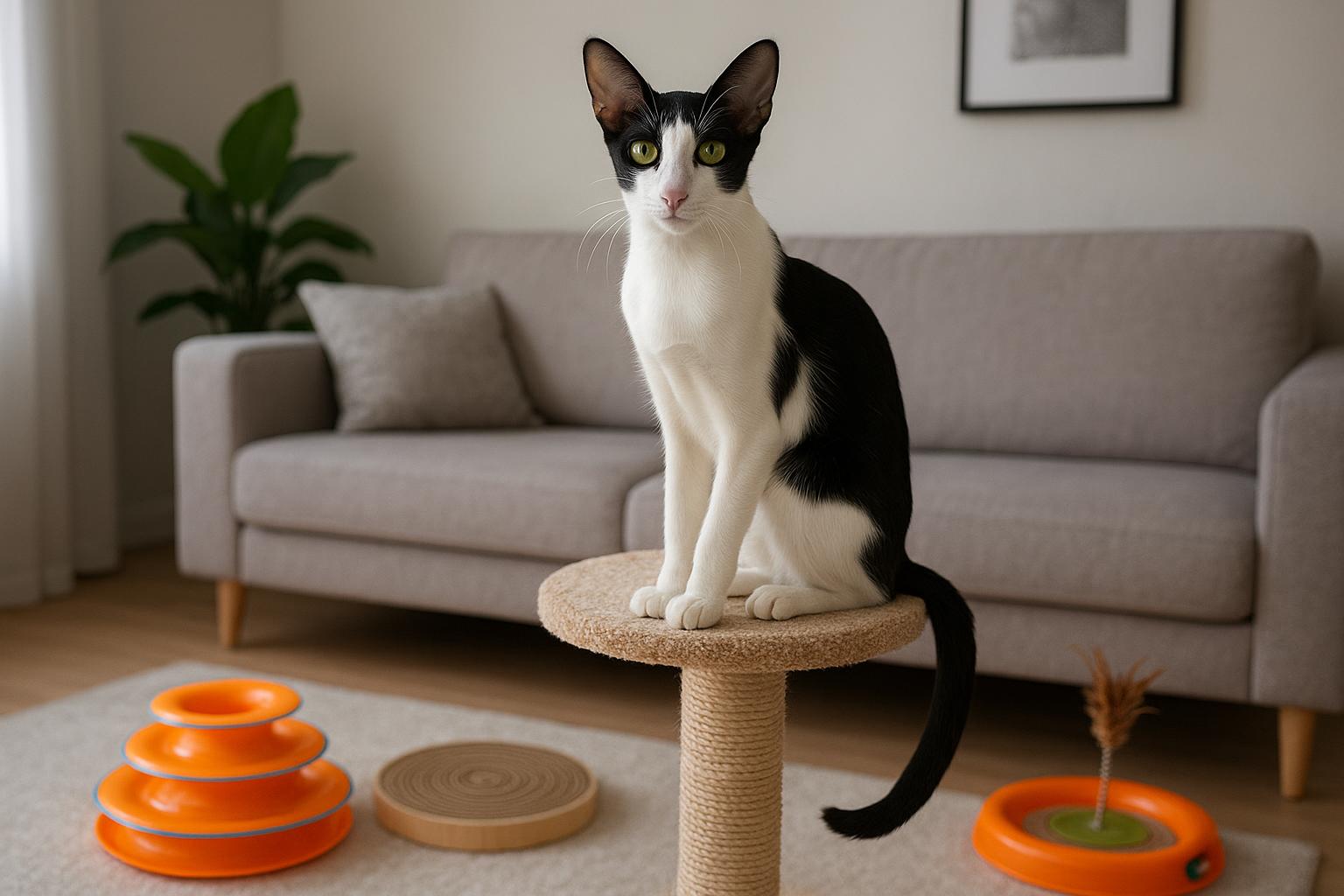 Gatto orientale bicolore: personalità intensa e gestione quotidiana