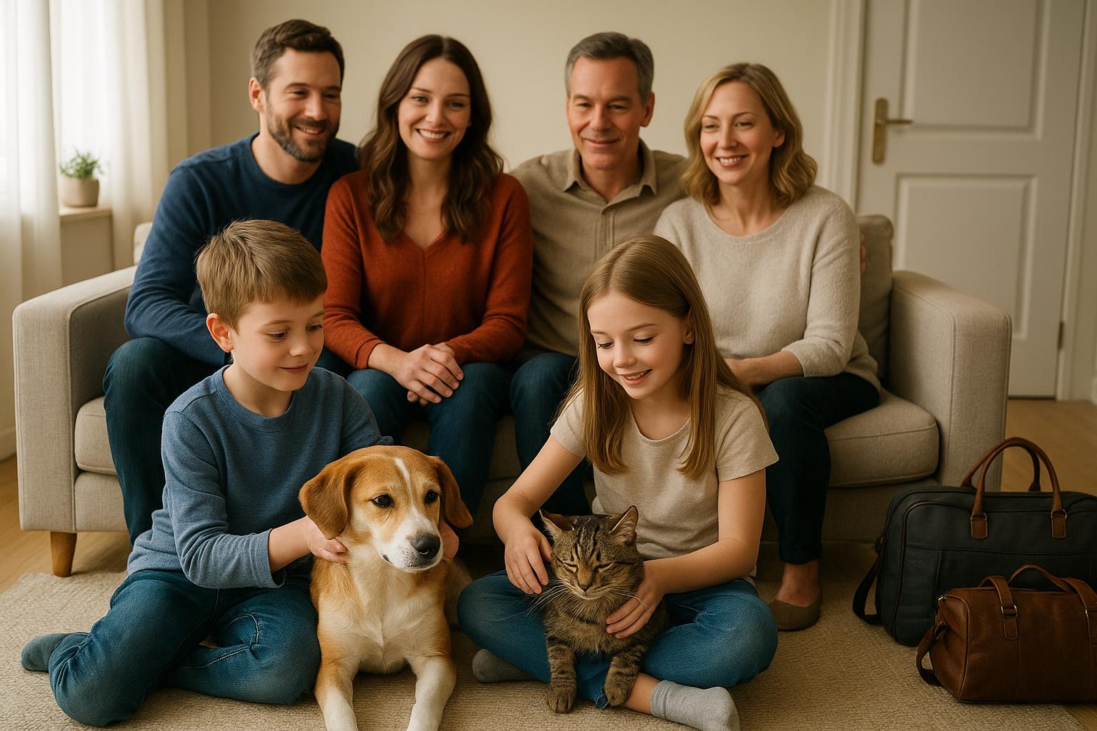 Cani e gatti in famiglia allargata: come gestire weekend alternati, figli e nuovi partner