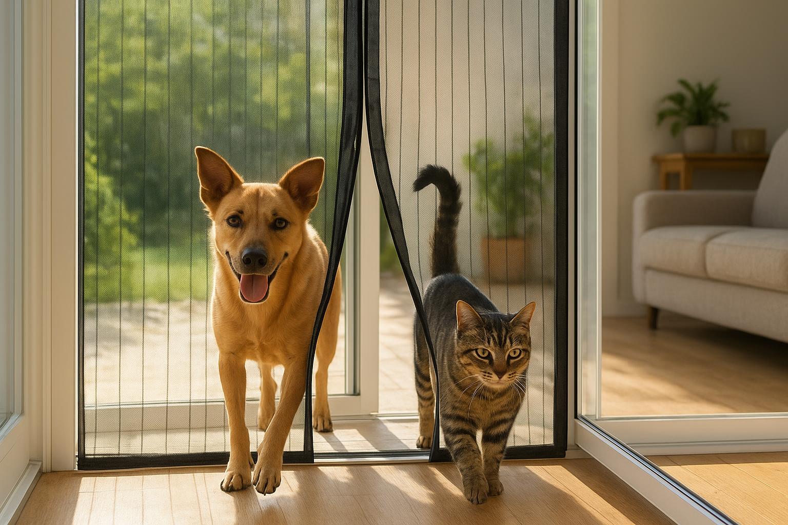 Zanzariere magnetiche pet-friendly: come scegliere i modelli adatti a cani e gatti che entrano e escono