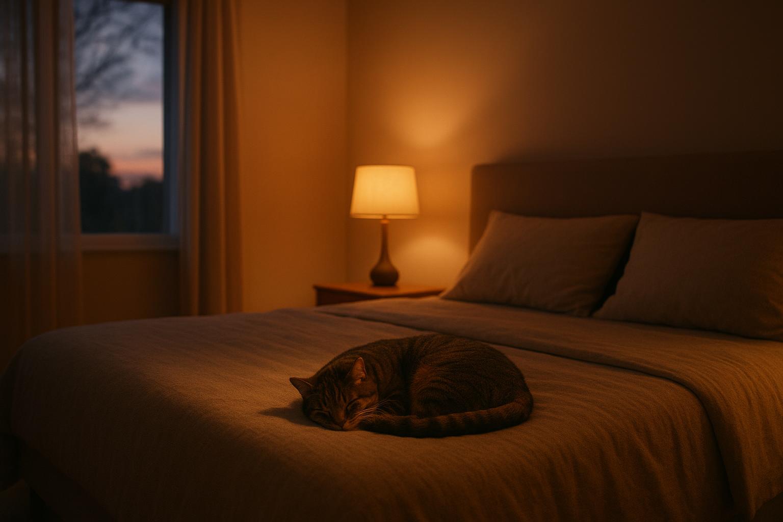 Gatto che dorme ai piedi del letto: significato, vantaggi e come gestire la notte insieme