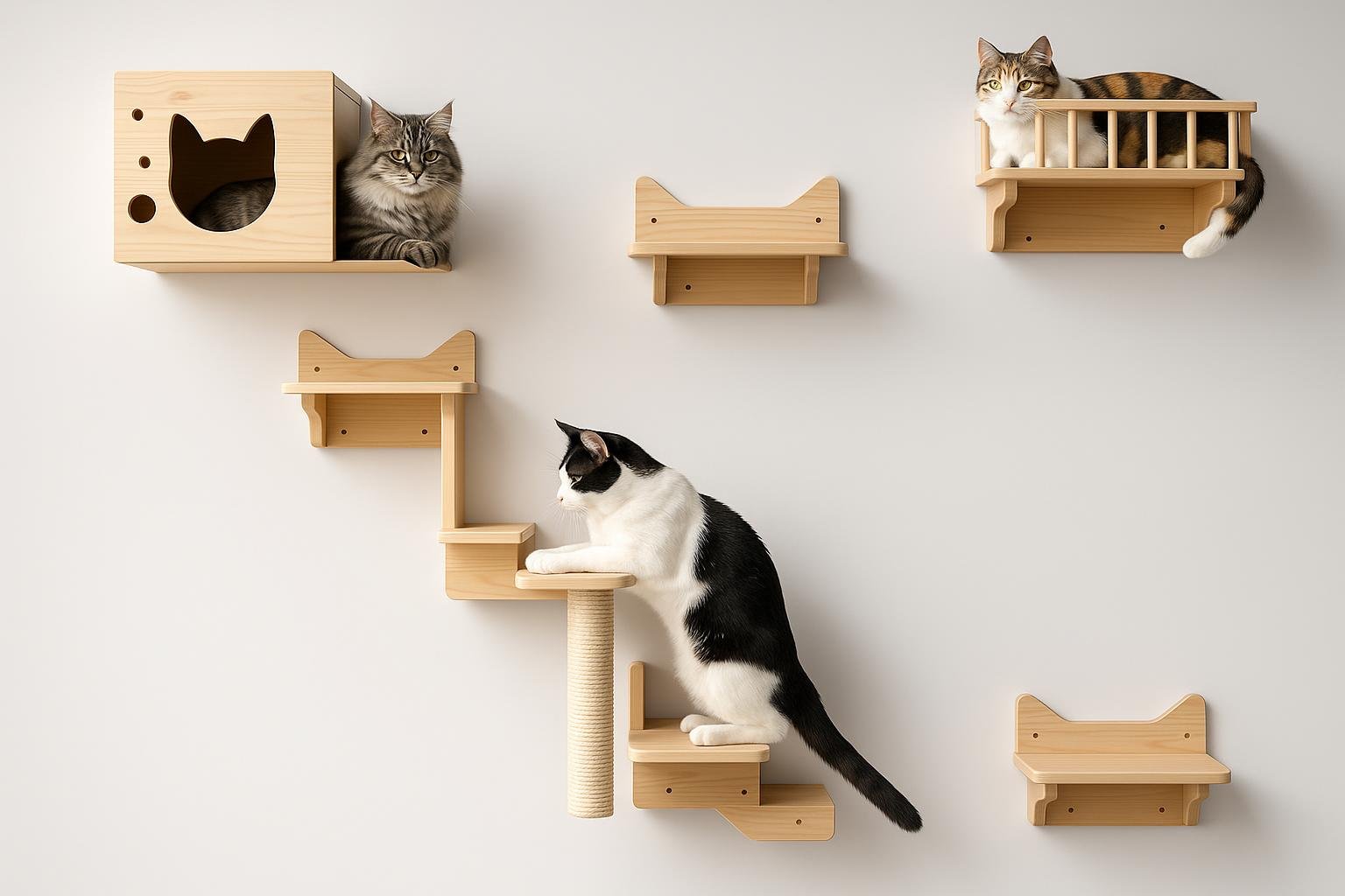 MIUZMORE set arrampicatoio da parete per gatti, occasione Amazon per creare una palestra verticale