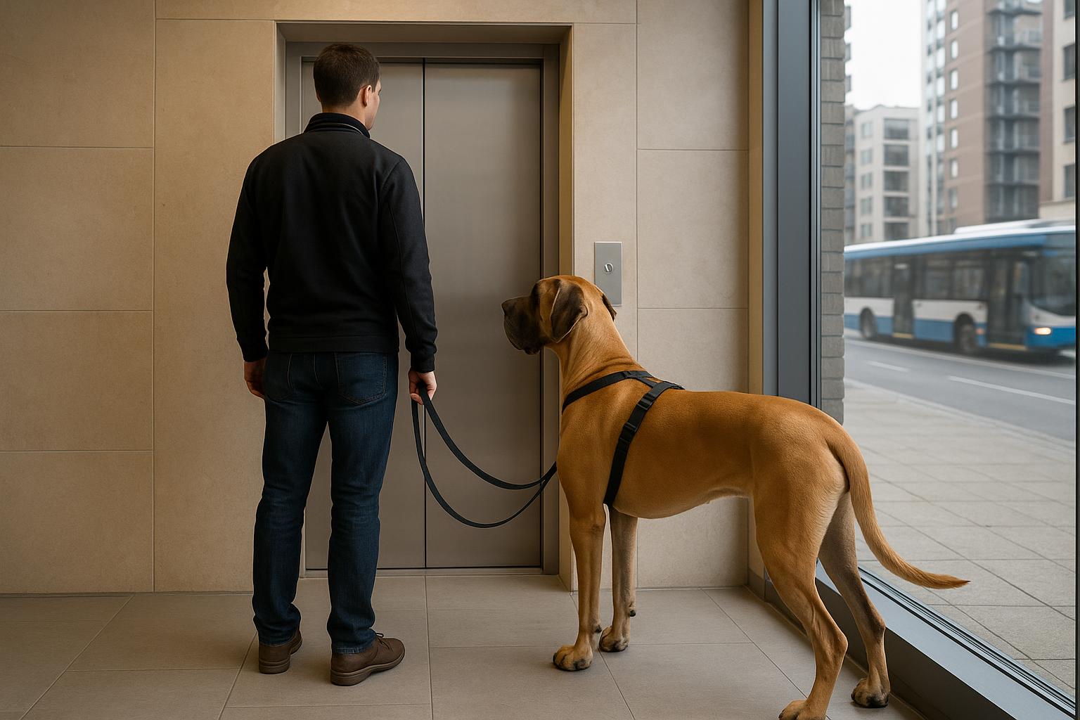 Cani di razza grande e vita in città: organizzare passeggiate, mezzi pubblici e ascensore
