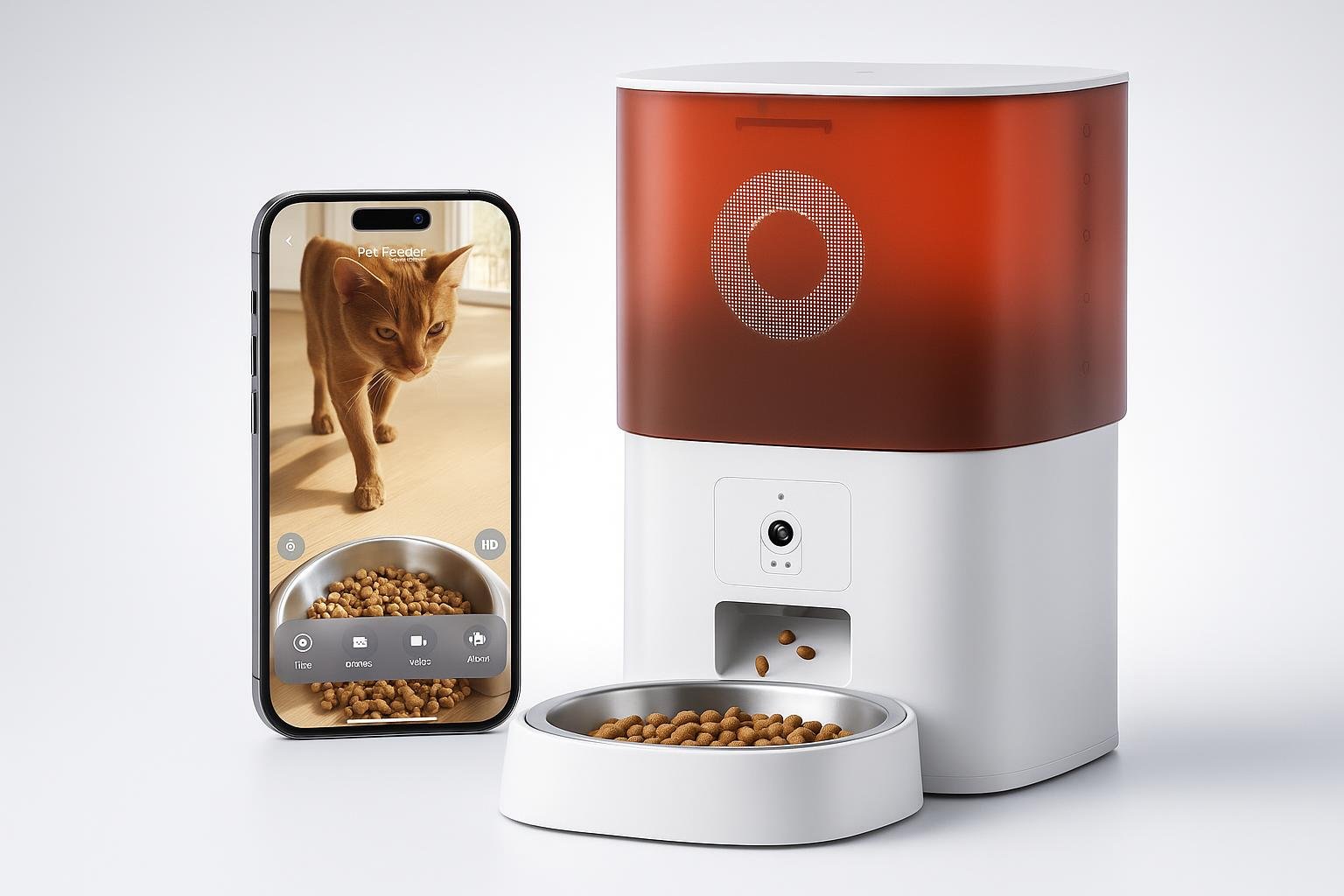 Distributore automatico di cibo per gatti con telecamera HD: gestione dei pasti da remoto in offerta su Amazon