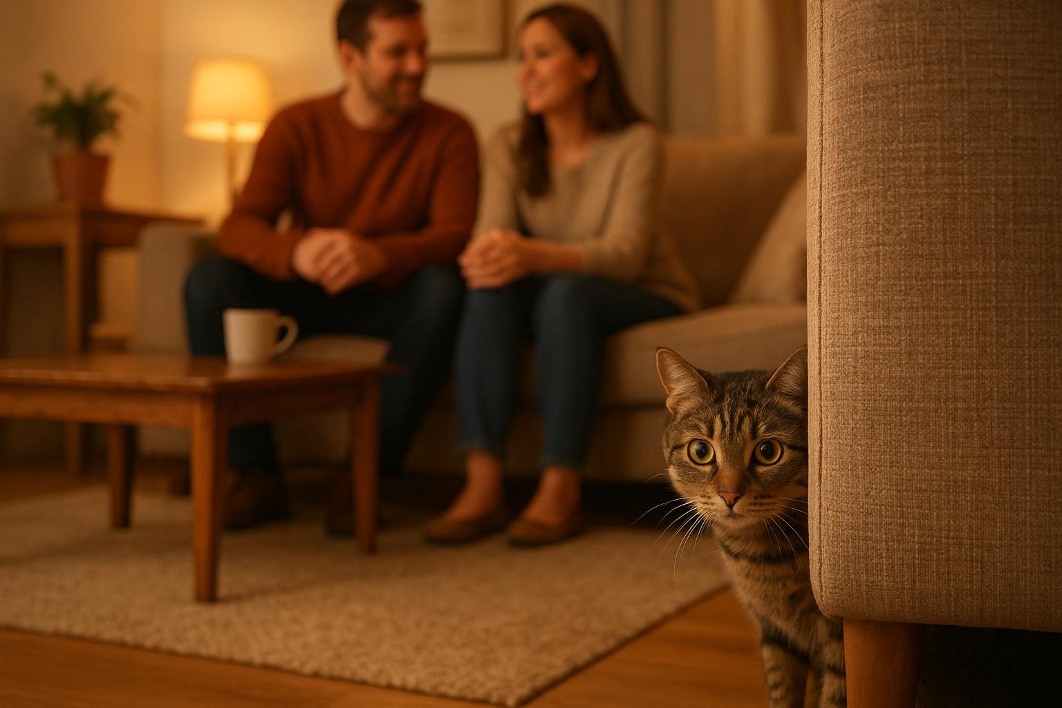 Gatto che si nasconde quando arrivano ospiti: rispettare i suoi tempi senza forzature