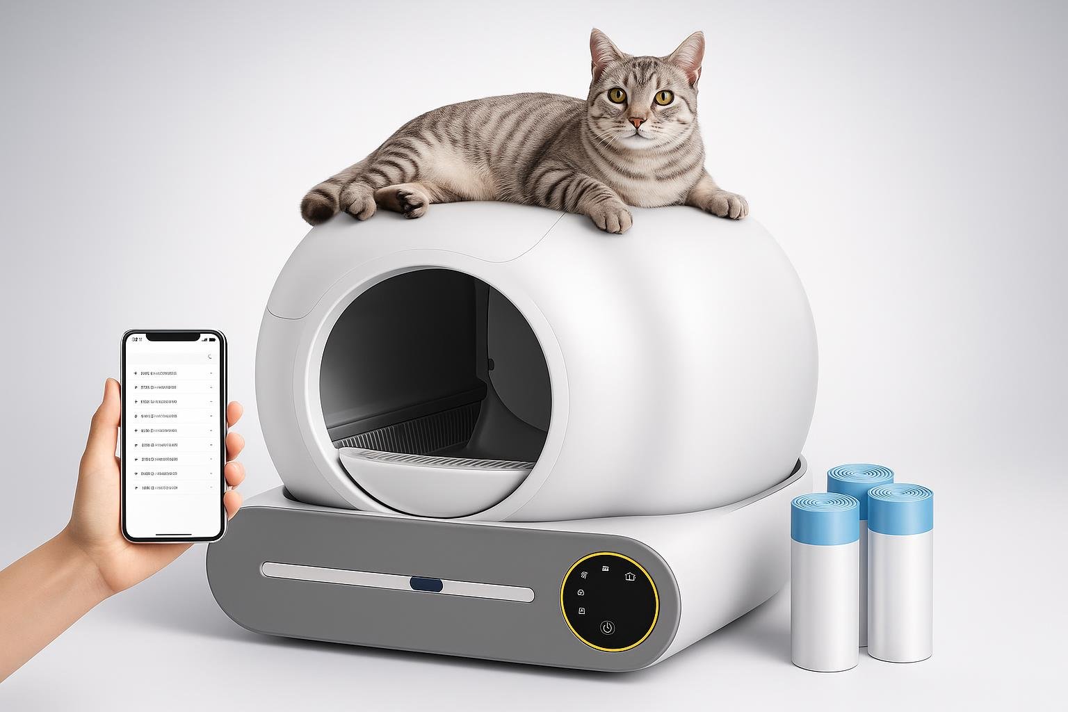 Lettiera gatto autonettante XXL con app: la Litiere Chat che semplifica la gestione quotidiana