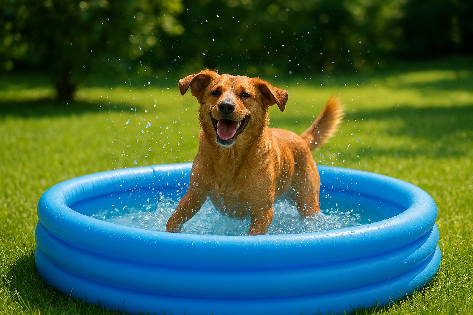 Cani e giochi d’acqua in giardino: idee sicure con piscine morbide e getti leggeri