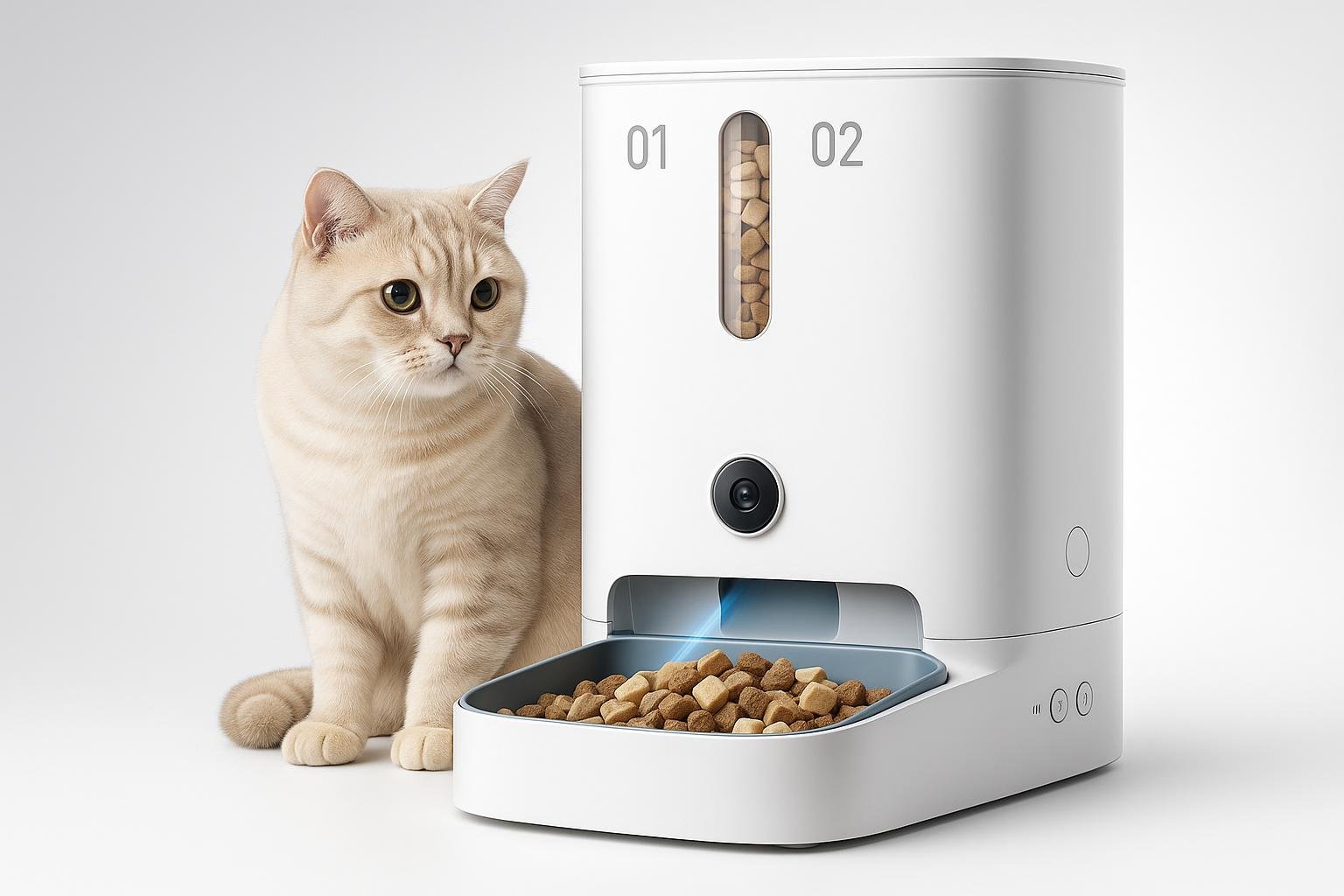 PETKIT YumShare Dual-Hopper 2, distributore automatico con telecamera: gestione dei pasti di cani e gatti anche fuori casa
