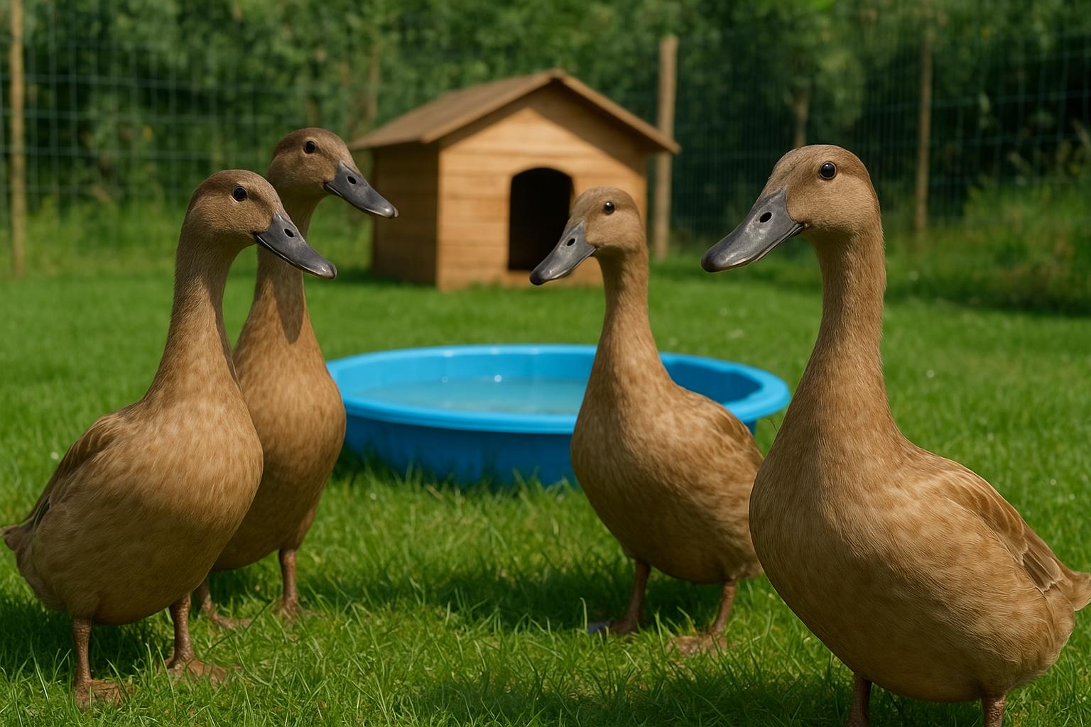 Anatra runner indiana come animale da compagnia: gestione quotidiana, spazio necessario e convivenza in giardino