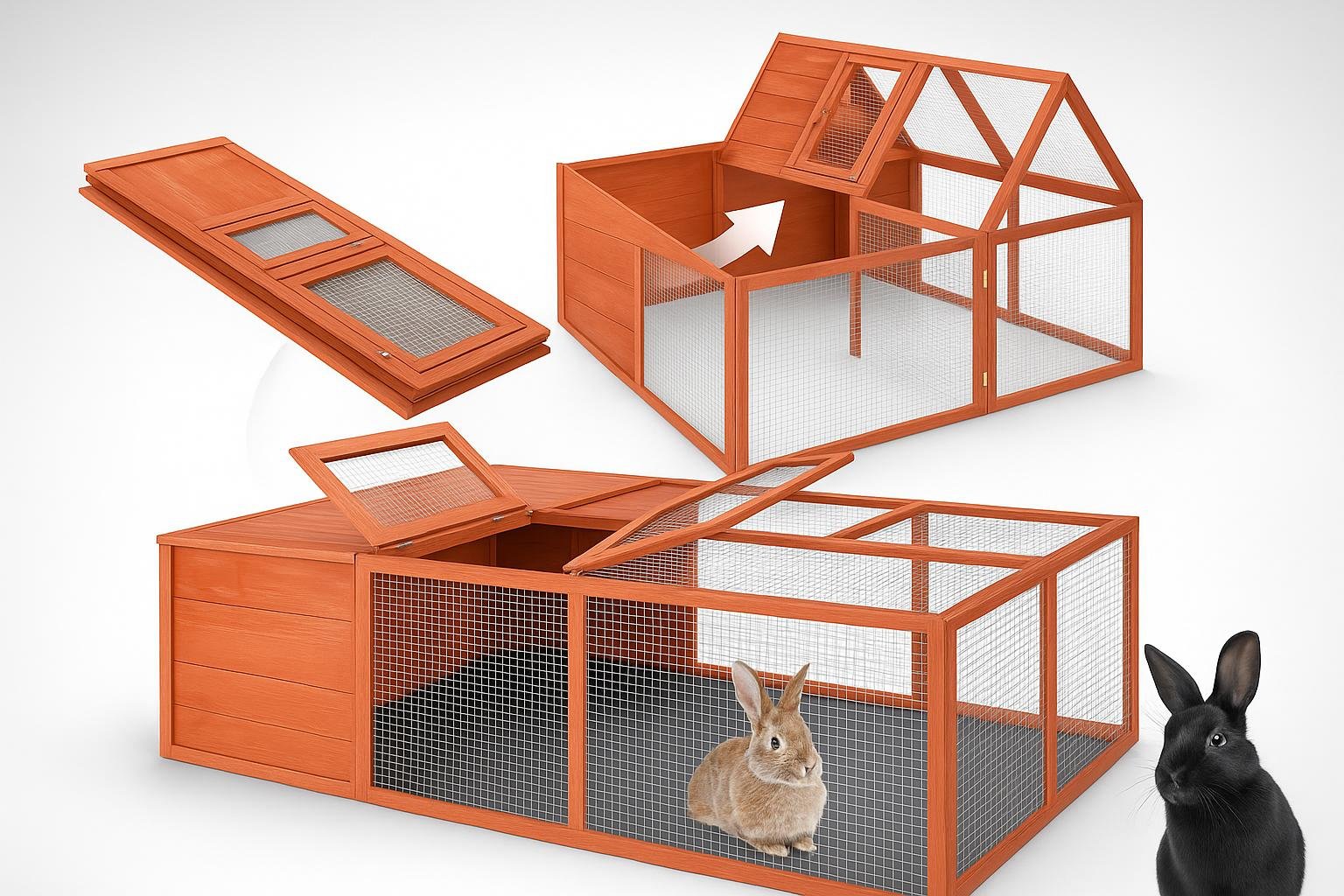 tectake conigliera da esterno pieghevole: recinto sicuro per conigli e piccoli animali a un prezzo da non perdere su Amazon