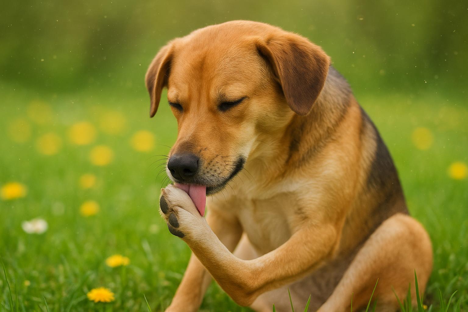 Cane che si lecca le zampe in primavera: allergie ambientali o abitudine nervosa?
