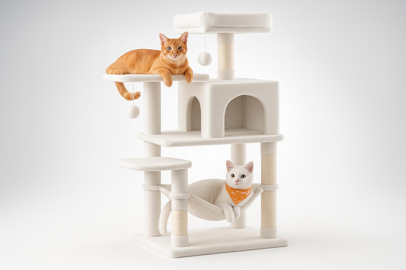 Feandrea albero per gatti 112 cm in offerta su Amazon: tiragraffi compatto ma completo per la casa