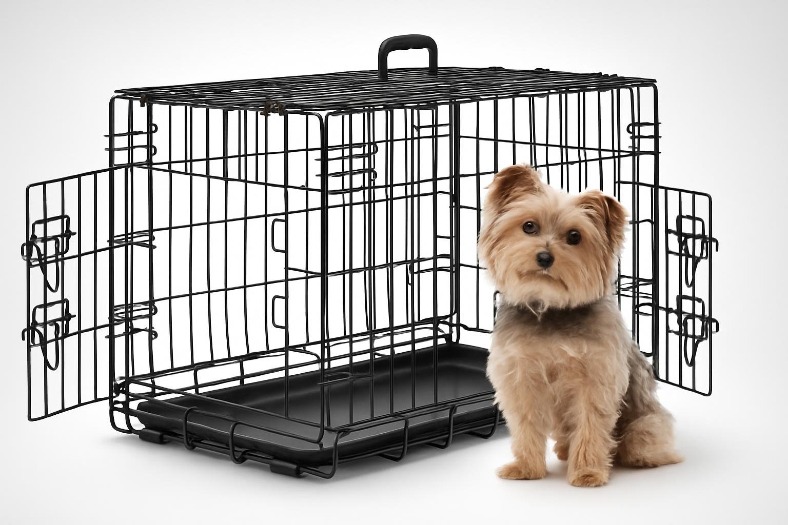 Yaheetech kennel pieghevole per cani e gatti in offerta su Amazon: gabbia in metallo con vassoio estraibile
