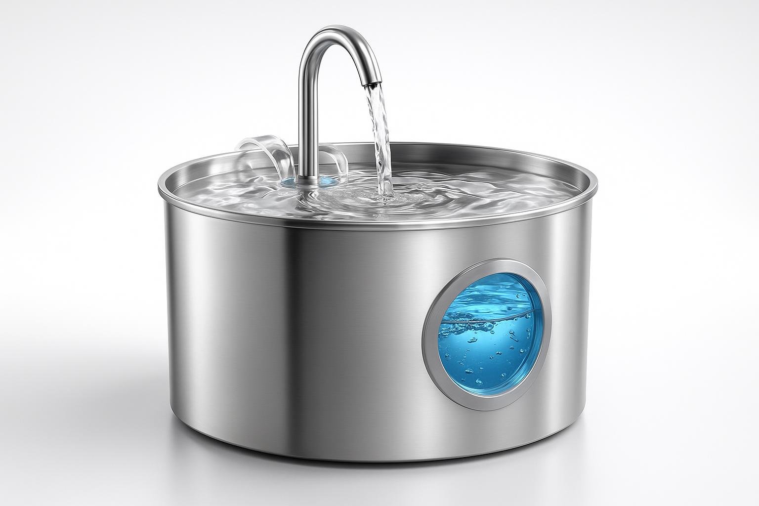 Fontanella in acciaio da 2,2 litri in offerta su Amazon: più acqua fresca per cani e gatti