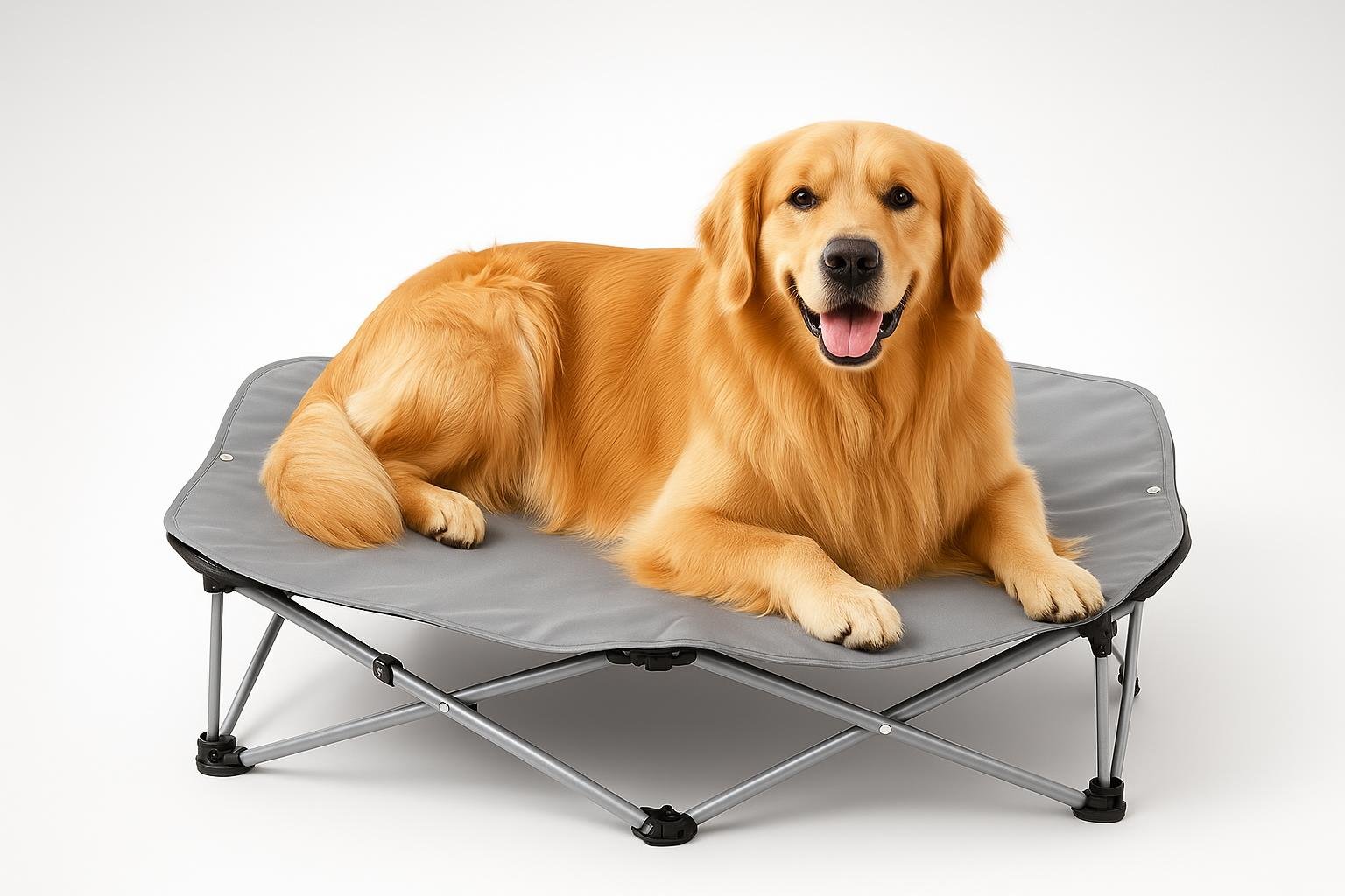 Pecute letto rialzato pieghevole XL per cani in offerta su Amazon: comfort fresco per l’estate
