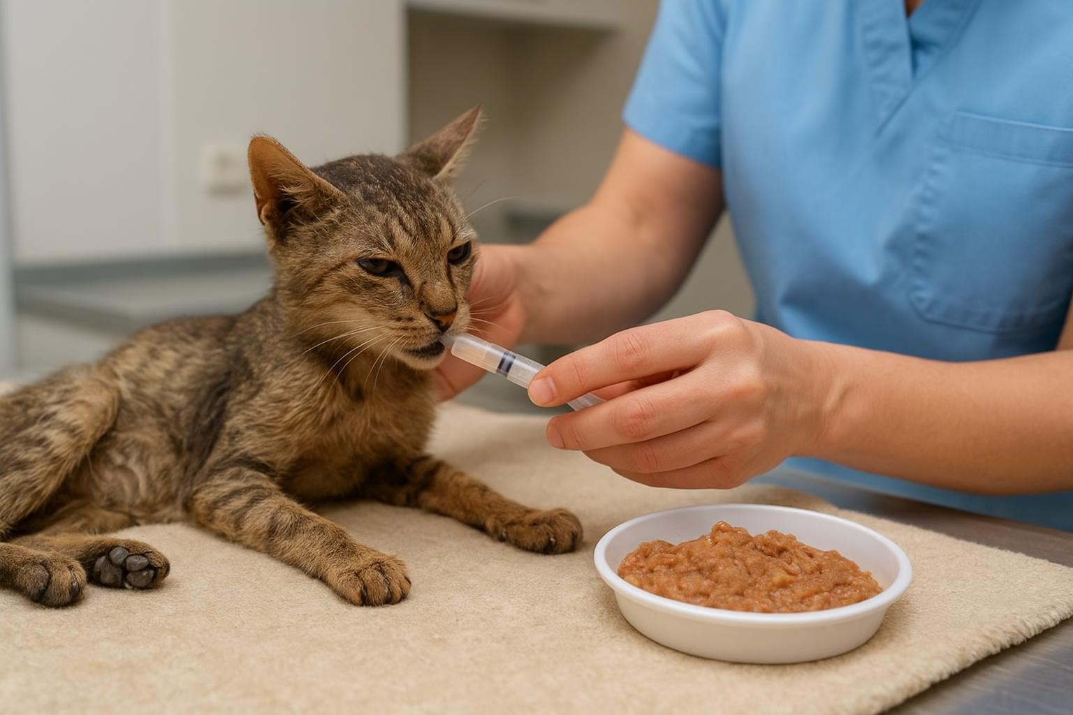 Gatto con fegato grasso (lipidosi epatica): ruolo dell’alimentazione forzata e assistita