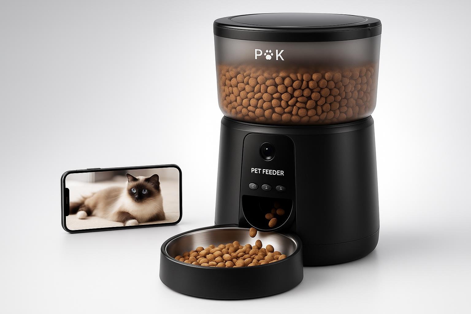 Distributore automatico Puppy Kitty con telecamera 1080p, l’alleato smart per i pasti del gatto in sconto su Amazon