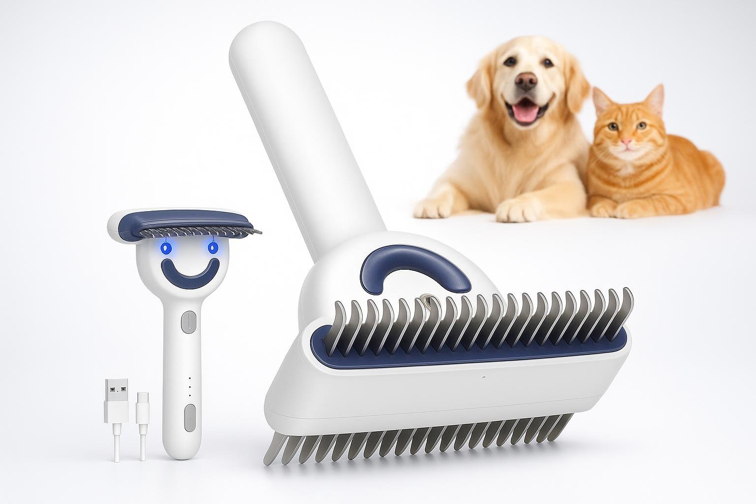 Spazzola a vapore per gatti e cani con sterilizzazione UV, toelettatura e igiene in un solo gesto