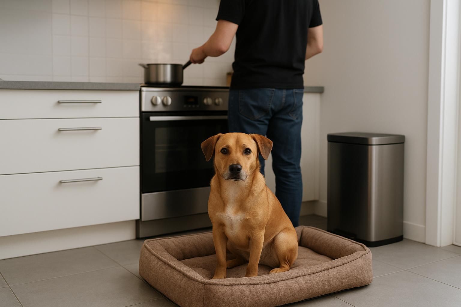 Cani e sicurezza in cucina: come prevenire incidenti tra fornelli, rifiuti e cibo pericoloso
