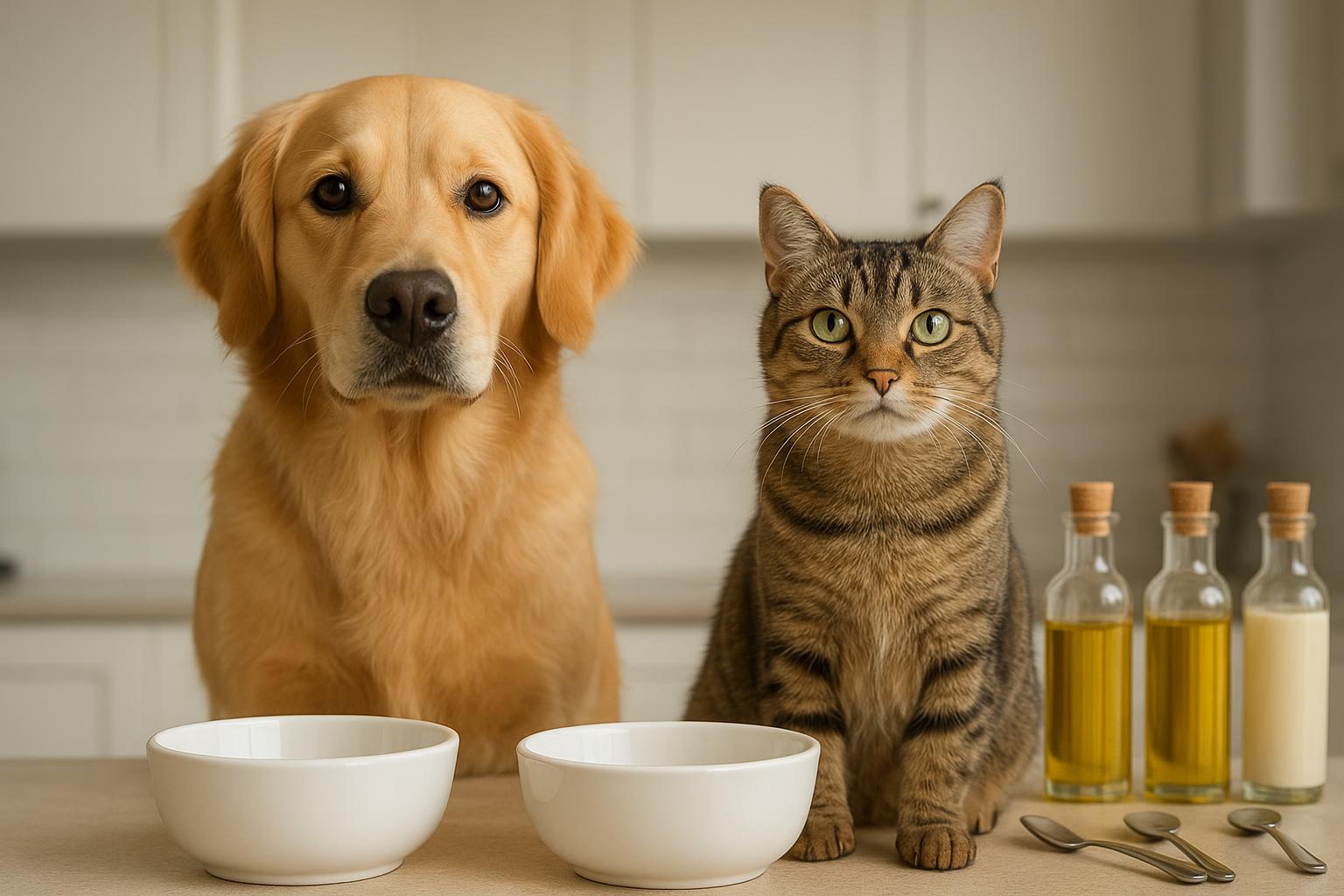 Oli vegetali nella dieta di cani e gatti: quali hanno davvero senso, dosi sicure e quando evitarli
