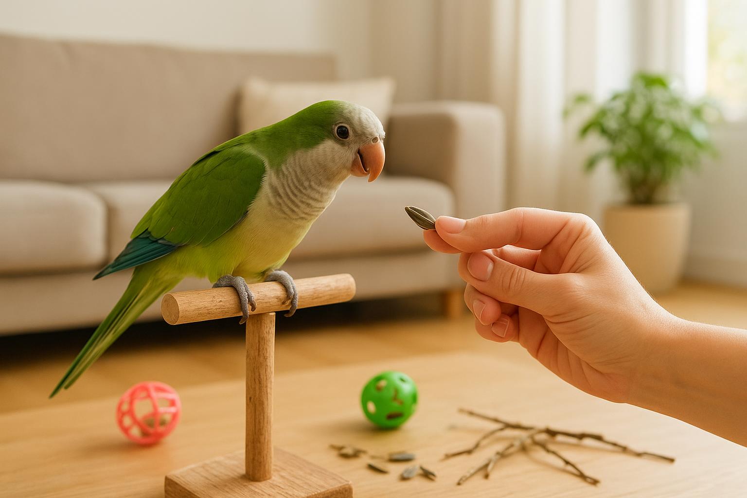 Parrocchetto monaco come animale da compagnia: socialità, rumore e cosa sapere sulle normative