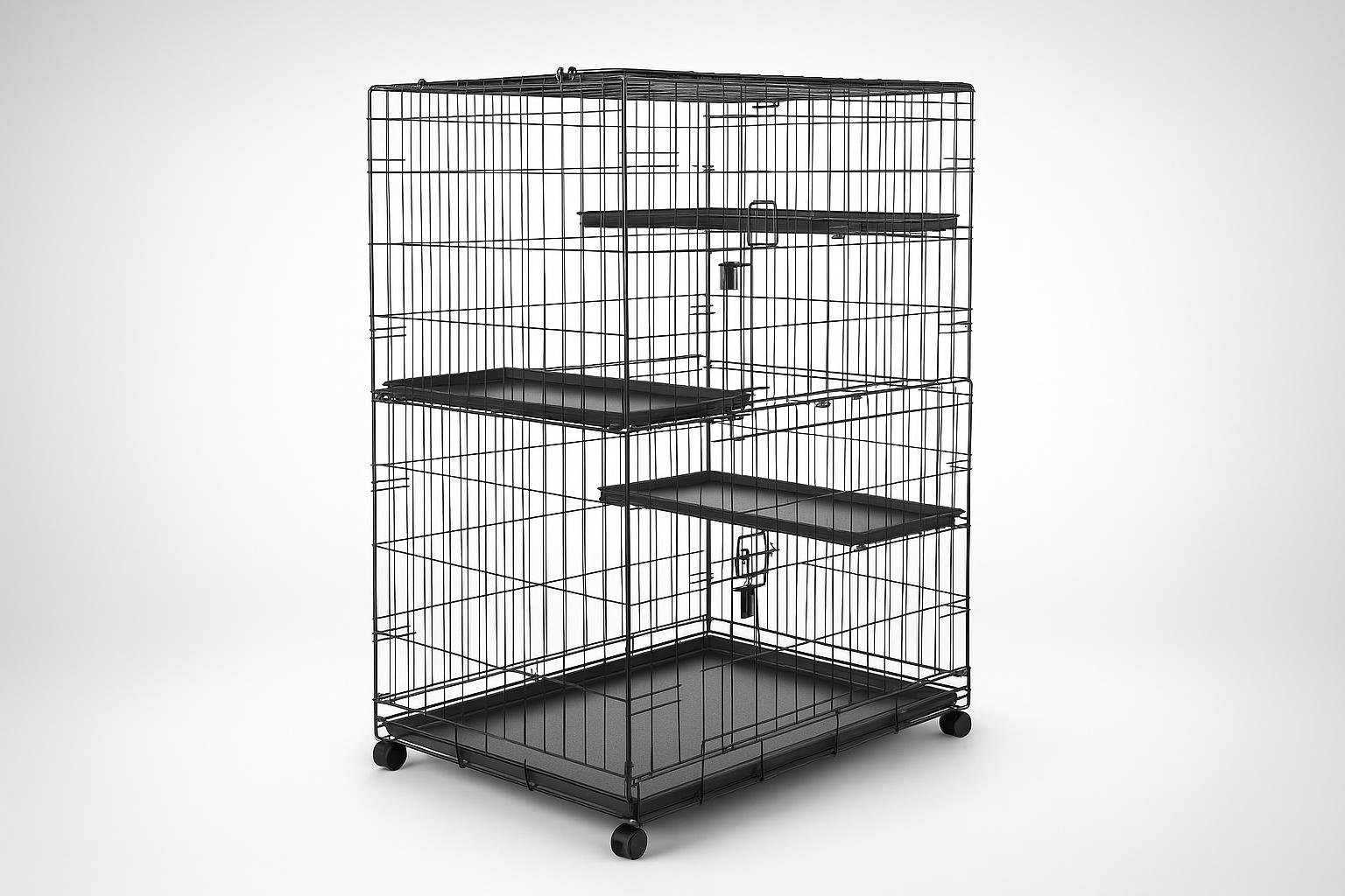 Gabbia grande Amazon Basics per gatti: soluzione pieghevole perfetta per stalli, viaggi e convalescenza