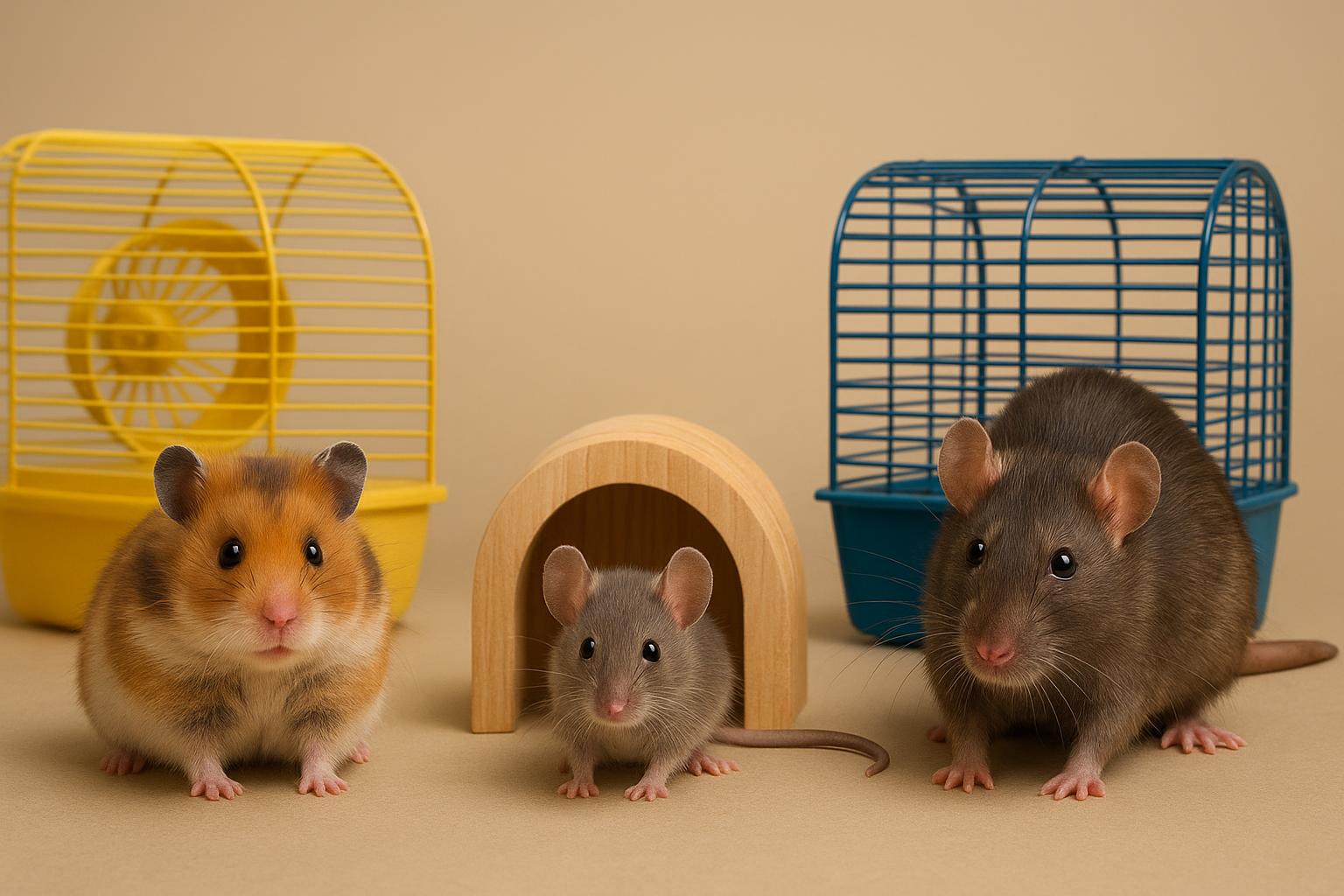 Criceti, topi e ratti domestici: differenze di carattere e impegno quotidiano