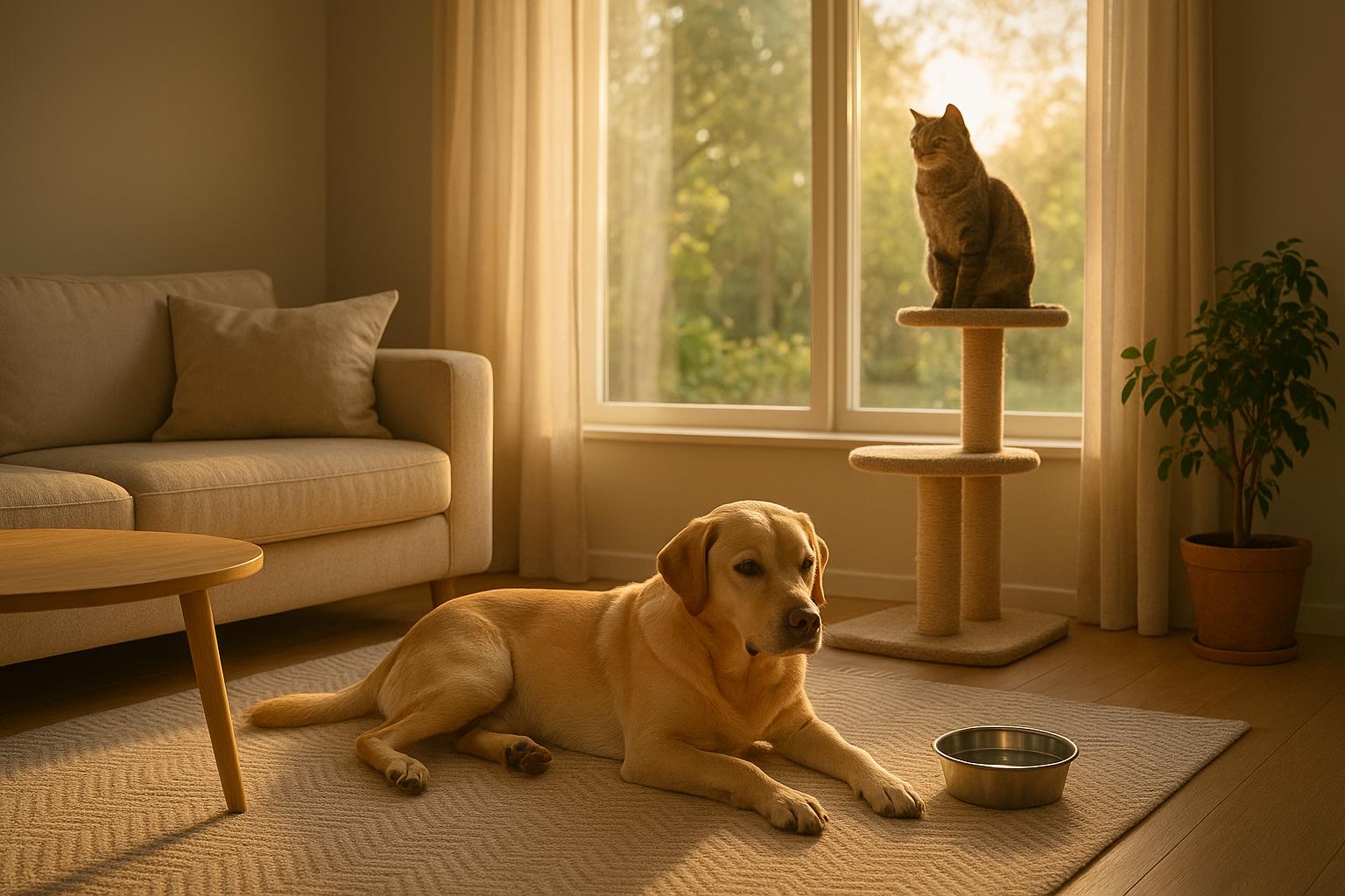 Organizzare una giornata tipo estiva con cane e gatto quando si lavora fuori casa