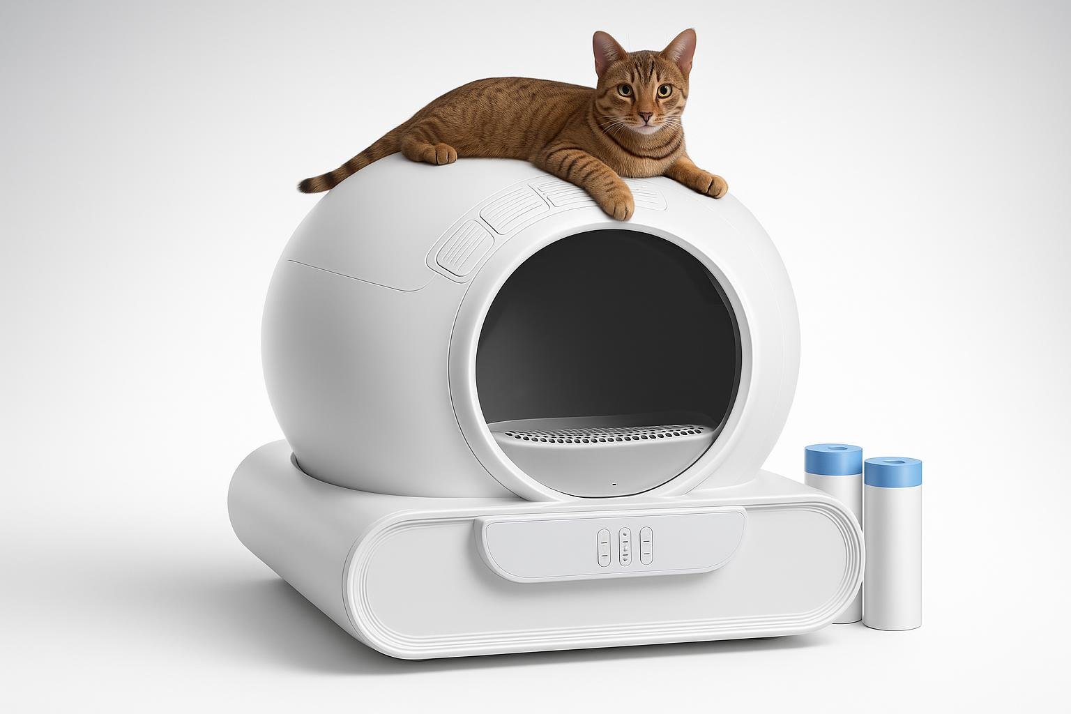 Lettiera gatto autopulente da 65 litri con app, la soluzione smart per chi ha più gatti in casa