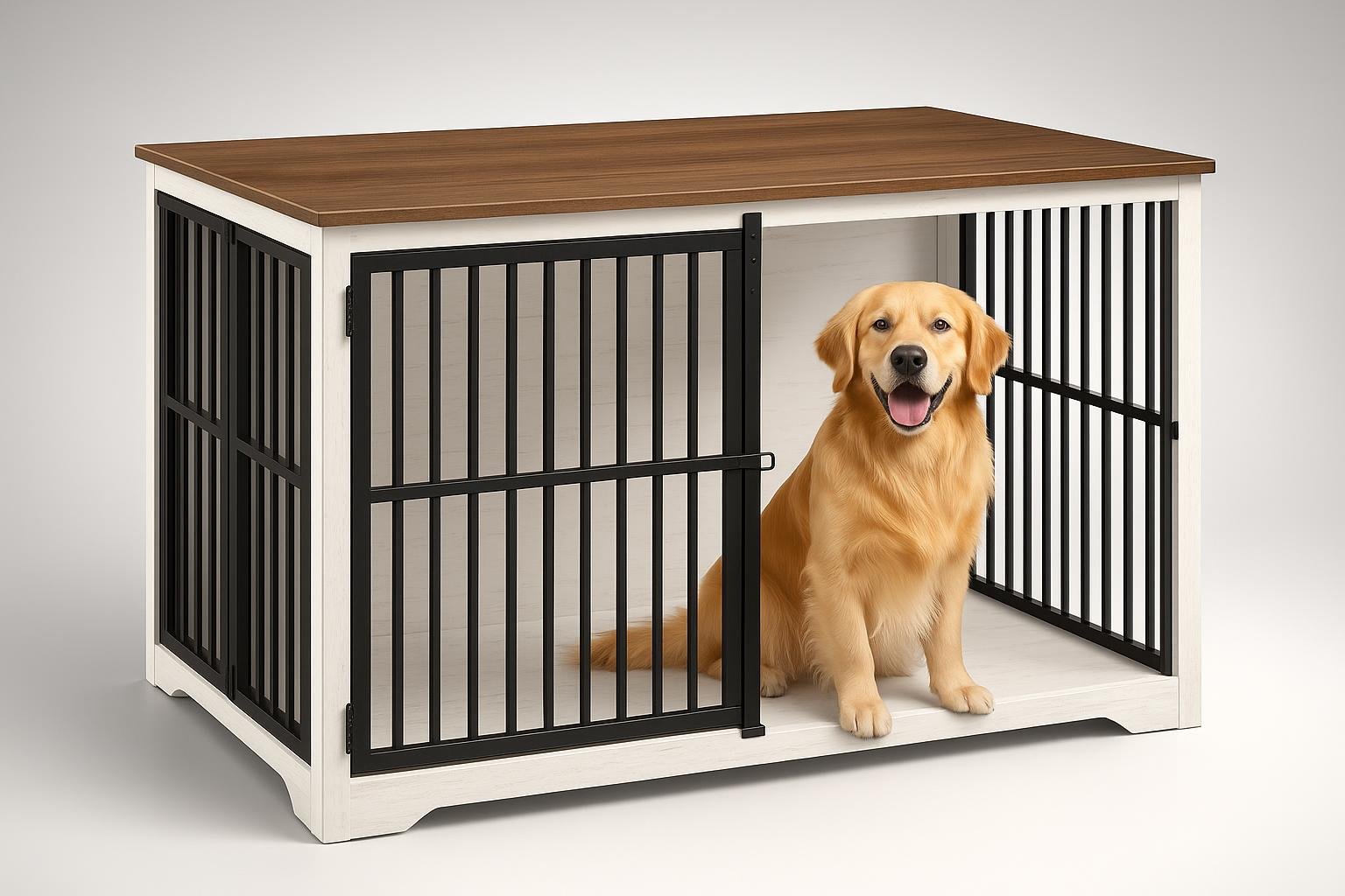 Hzuaneri gabbia per cani 110 cm, nicchia moderna che si integra con i mobili del salotto