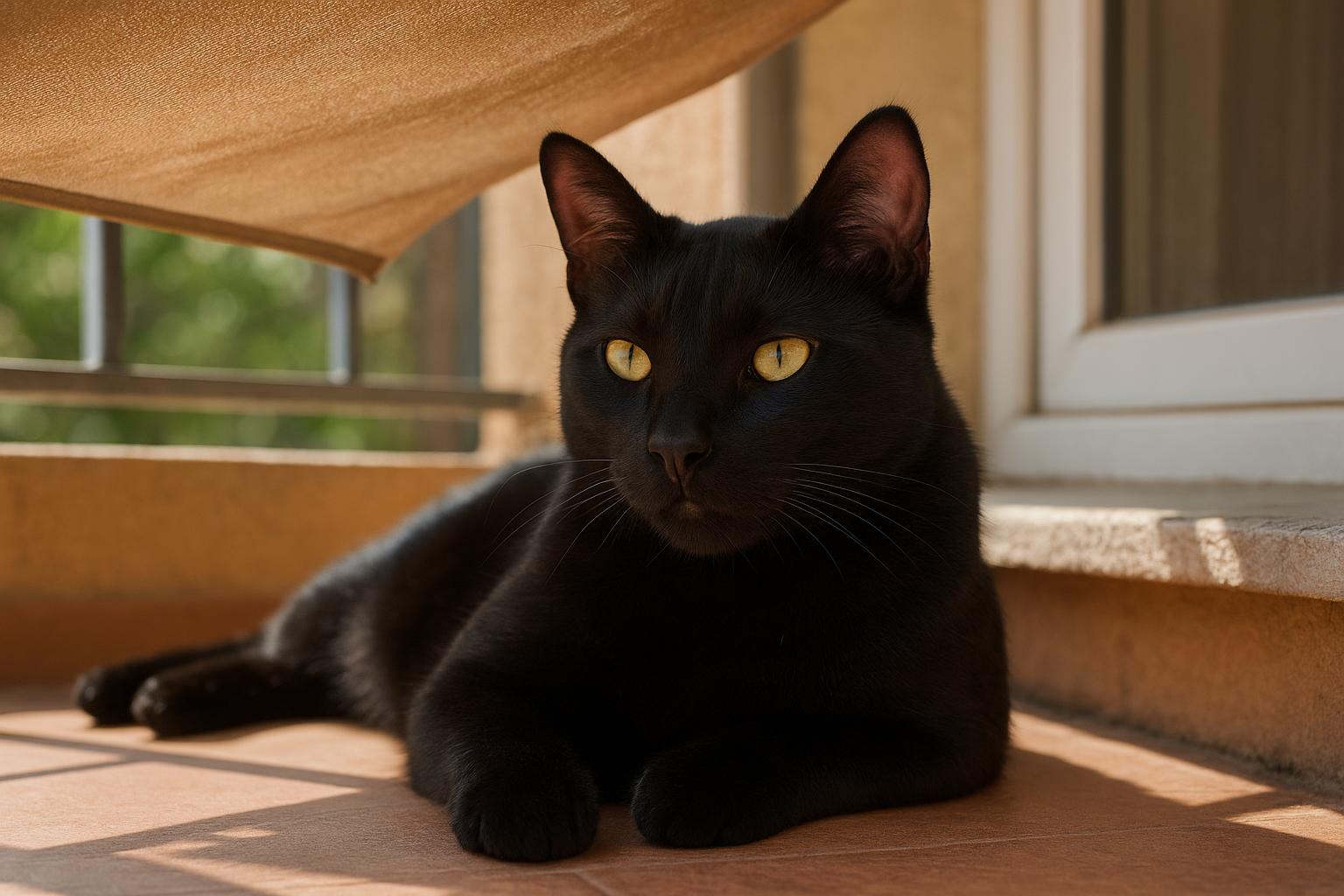 Gatti neri in estate: protezione dal sole per orecchie e aree depigmentate