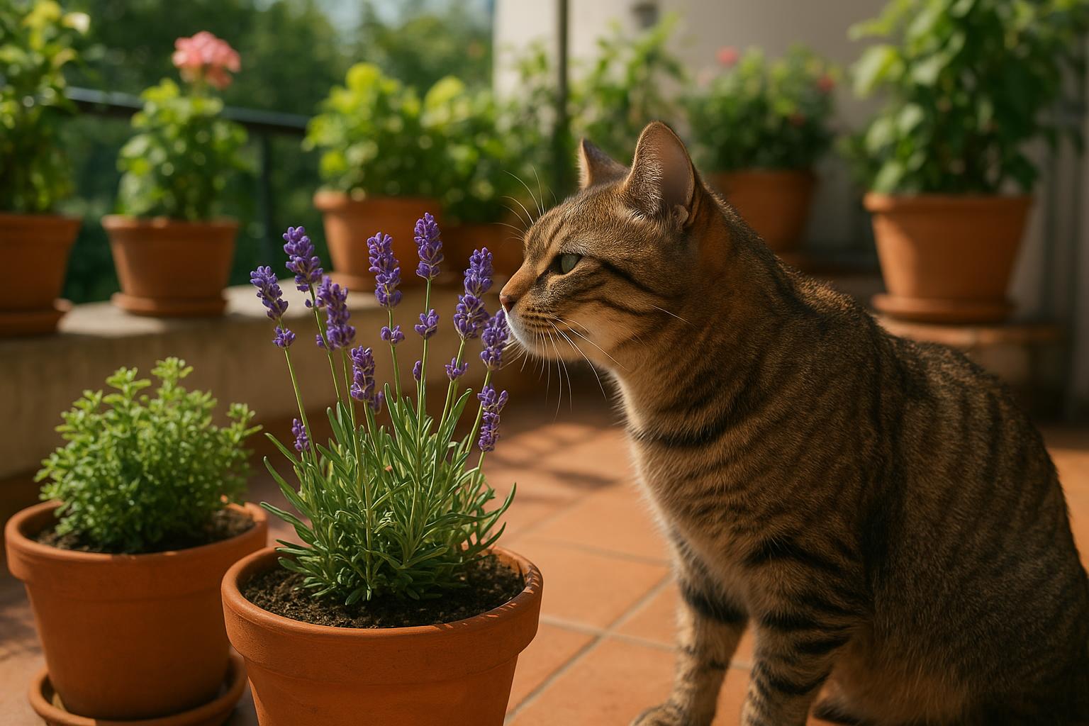 Gatti e piante estive sul balcone: quali sono sicure e quali evitare