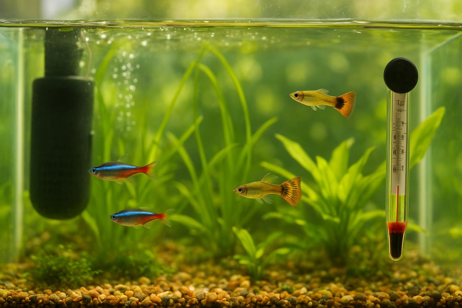 Piccoli pesci tropicali e blackout estivi: come prevenire disastri in acquario