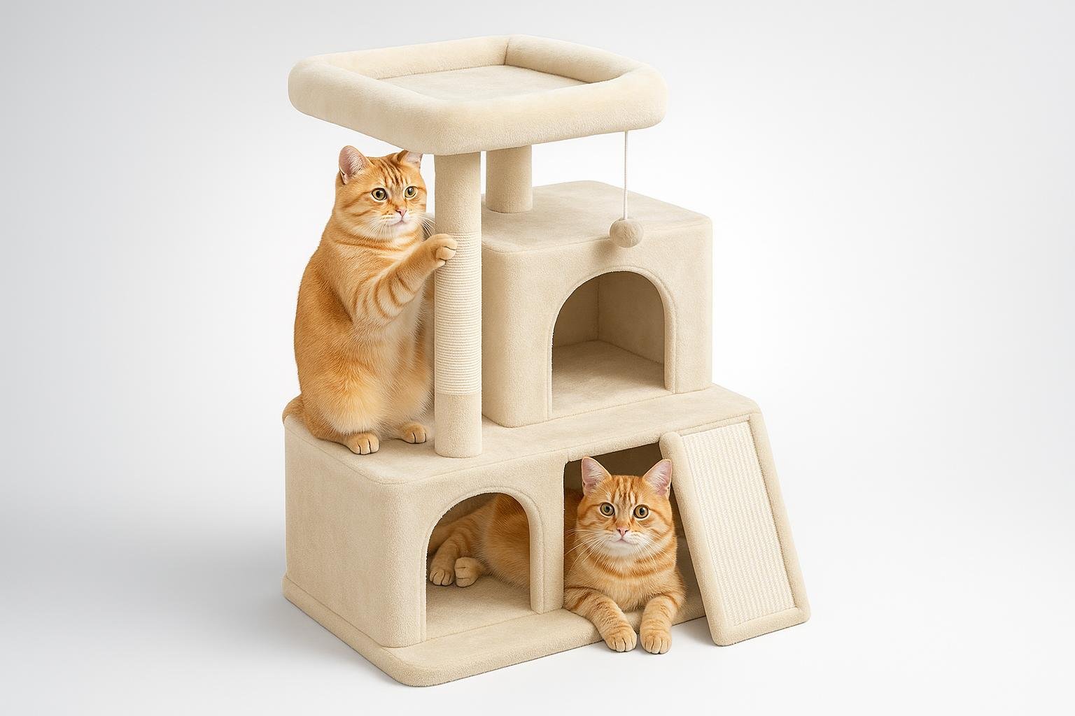 Albero tiragraffi Yaheetech 106 cm, il primo playground verticale per gatti curiosi