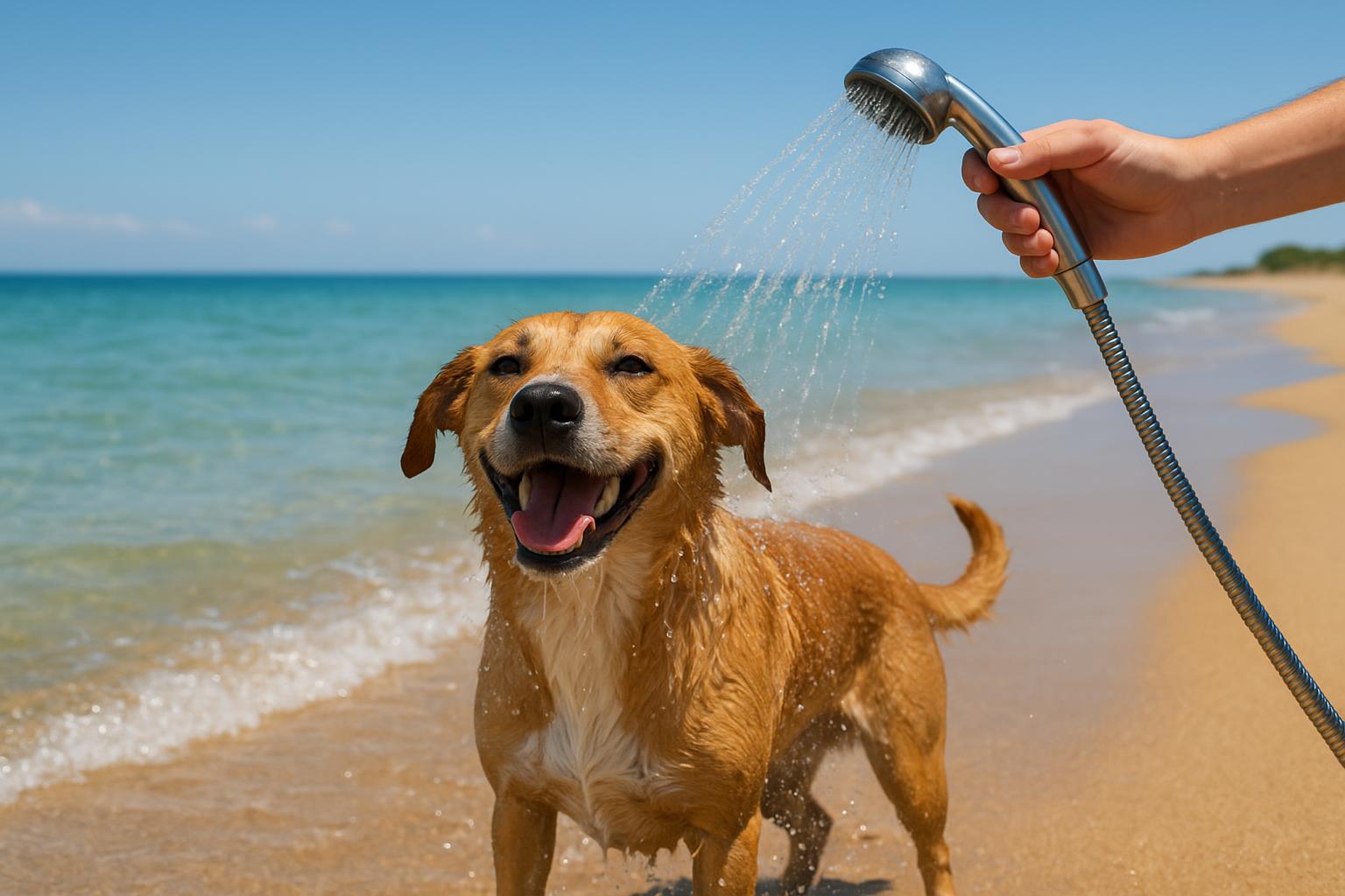 Cani e bagni in mare: quanto sale è troppo e come risciacquare correttamente