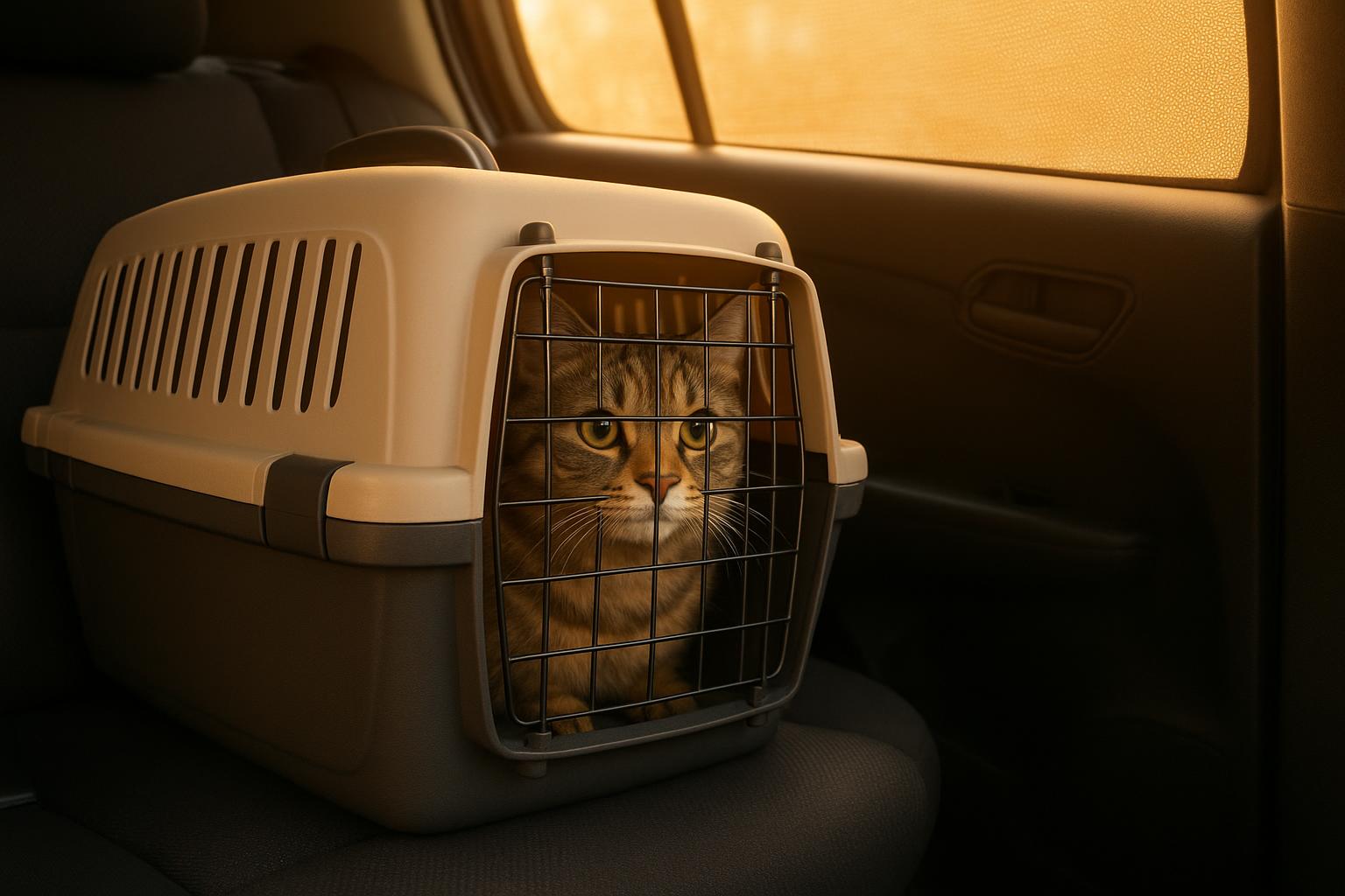 Gatti e viaggi brevi in macchina d’estate: evitare l’effetto forno in pochi minuti