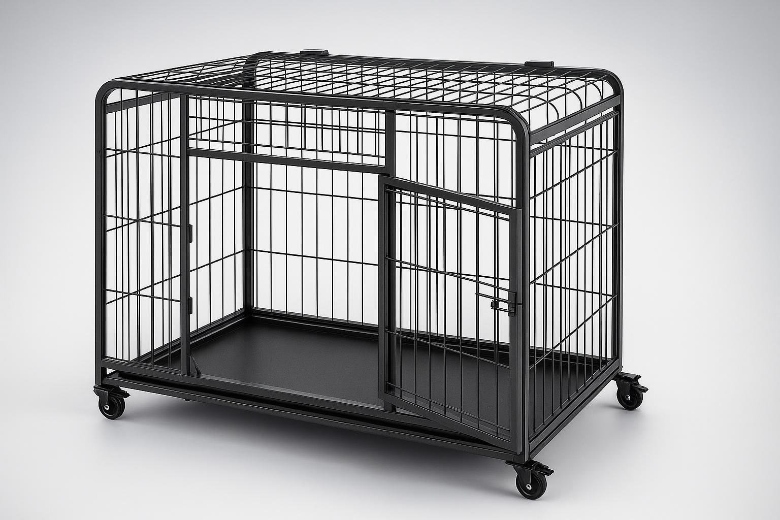 PawHut kennel gabbia pieghevole con ruote: box per cani pratico per casa, viaggio e convalescenza