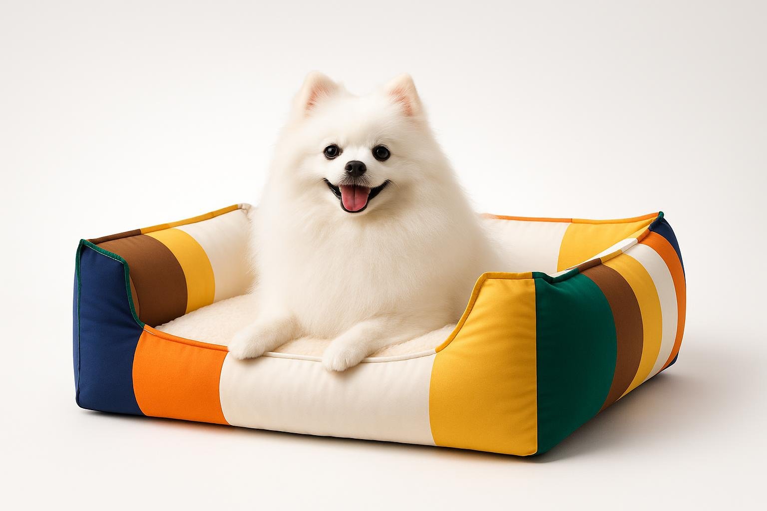 Cuccia PETNOVO per cani e gatti da interno: letto sfoderabile e reversibile dallo stile italiano